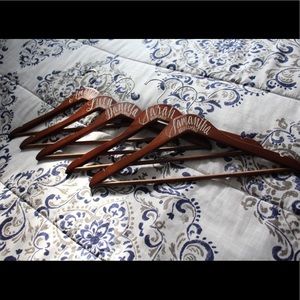 Name design hangers for wedding